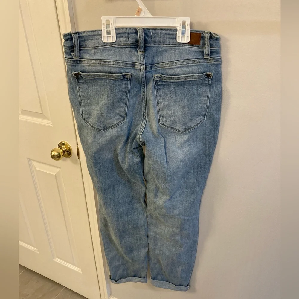 Judy Blue Boyfriend Fit Jeans Sz 26 Relaxed Fit Cuffed High Rise - Picture 2 of 3